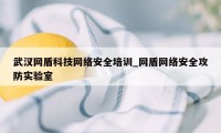 武汉网盾科技网络安全培训_网盾网络安全攻防实验室